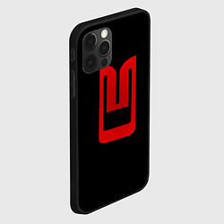 Чехол для iPhone 12 Pro Max Москвич лого авто, цвет: 3D-черный — фото 2