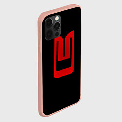 Чехол для iPhone 12 Pro Max Москвич лого авто, цвет: 3D-светло-розовый — фото 2