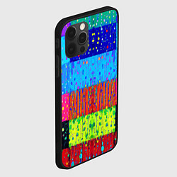 Чехол для iPhone 12 Pro Max Геометрическая абстракция - капли дождя, цвет: 3D-черный — фото 2