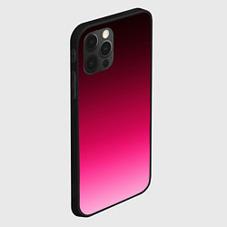 Чехол для iPhone 12 Pro Max Розово-малиновый градиент, цвет: 3D-черный — фото 2