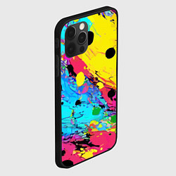 Чехол для iPhone 12 Pro Max Цветная абстракция - живопись, цвет: 3D-черный — фото 2
