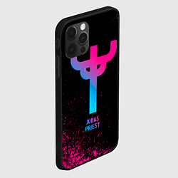 Чехол для iPhone 12 Pro Max Judas Priest - neon gradient, цвет: 3D-черный — фото 2