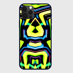 Чехол для iPhone 12 Pro Max Mirror abstract composition - неон, цвет: 3D-черный