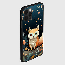 Чехол для iPhone 12 Pro Max Фэнтезийная лисичка в лесу фолк-арт, цвет: 3D-черный — фото 2