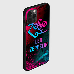 Чехол для iPhone 12 Pro Max Led Zeppelin - neon gradient, цвет: 3D-черный — фото 2