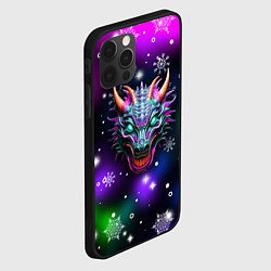 Чехол для iPhone 12 Pro Max Неновый дракон, цвет: 3D-черный — фото 2