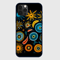 Чехол для iPhone 12 Pro Max Африканский узор - нейросеть, цвет: 3D-черный