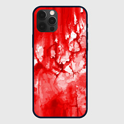 Чехол для iPhone 12 Pro Max Кровь на белом, цвет: 3D-черный