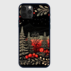 Чехол iPhone 12 Pro Max Новогодняя темная ночь