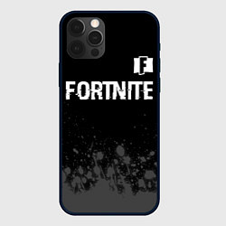 Чехол для iPhone 12 Pro Max Fortnite glitch на темном фоне посередине, цвет: 3D-черный
