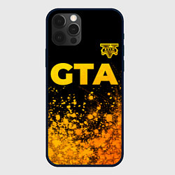 Чехол iPhone 12 Pro Max GTA - gold gradient посередине