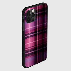 Чехол для iPhone 12 Pro Max Фиолетовая шотландская клетка, цвет: 3D-черный — фото 2