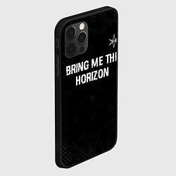 Чехол для iPhone 12 Pro Max Bring Me the Horizon glitch на темном фоне посеред, цвет: 3D-черный — фото 2