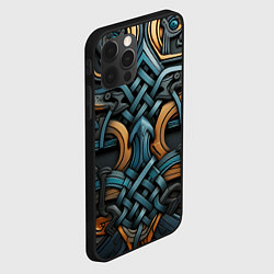 Чехол для iPhone 12 Pro Max Асимметричный узор в скандинавском стиле, цвет: 3D-черный — фото 2