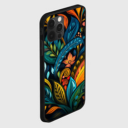 Чехол для iPhone 12 Pro Max Растительный узор в бразильском стиле, цвет: 3D-черный — фото 2