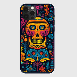 Чехол для iPhone 12 Pro Max Узор в мексиканском стиле, цвет: 3D-черный