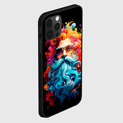 Чехол для iPhone 12 Pro Max Санта Клаус разноцветный, цвет: 3D-черный — фото 2