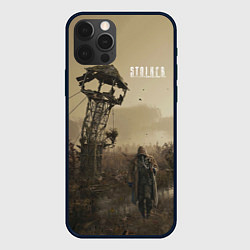 Чехол для iPhone 12 Pro Max STALKER трое у вышки, цвет: 3D-черный