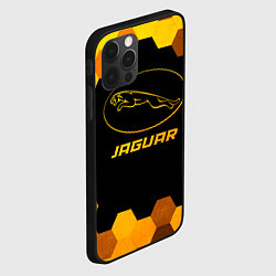 Чехол для iPhone 12 Pro Max Jaguar - gold gradient, цвет: 3D-черный — фото 2