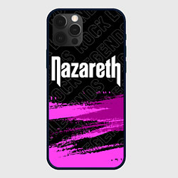 Чехол для iPhone 12 Pro Max Nazareth rock legends посередине, цвет: 3D-черный