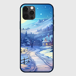 Чехол iPhone 12 Pro Max Зимняя новогодняя деревня