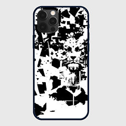 Чехол для iPhone 12 Pro Max Морда льва - абстракция, цвет: 3D-черный