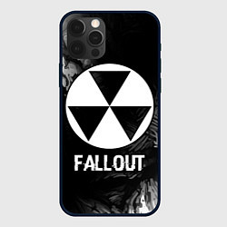Чехол iPhone 12 Pro Max Fallout glitch на темном фоне