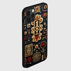 Чехол для iPhone 12 Pro Max Абстрактный паттерн в славянском стиле, цвет: 3D-черный — фото 2
