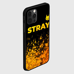 Чехол для iPhone 12 Pro Max Stray - gold gradient посередине, цвет: 3D-черный — фото 2