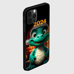Чехол для iPhone 12 Pro Max Зеленый дракон 2024, цвет: 3D-черный — фото 2