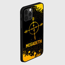 Чехол для iPhone 12 Pro Max Megadeth - gold gradient, цвет: 3D-черный — фото 2