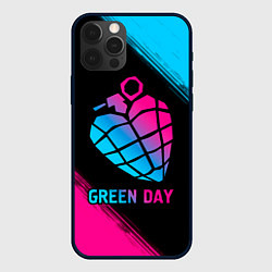 Чехол для iPhone 12 Pro Max Green Day - neon gradient, цвет: 3D-черный