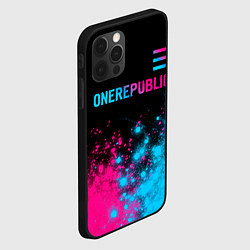 Чехол для iPhone 12 Pro Max OneRepublic - neon gradient посередине, цвет: 3D-черный — фото 2