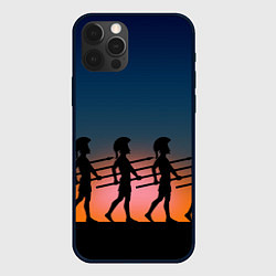 Чехол для iPhone 12 Pro Max Греческий закат, цвет: 3D-черный