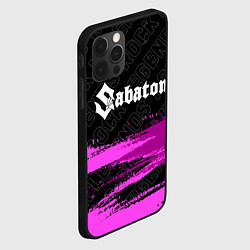 Чехол для iPhone 12 Pro Max Sabaton rock legends посередине, цвет: 3D-черный — фото 2