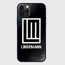 Чехол для iPhone 12 Pro Max Lindemann glitch на темном фоне, цвет: 3D-черный