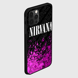 Чехол для iPhone 12 Pro Max Nirvana rock legends посередине, цвет: 3D-черный — фото 2