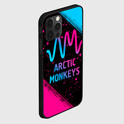 Чехол для iPhone 12 Pro Max Arctic Monkeys - neon gradient, цвет: 3D-черный — фото 2
