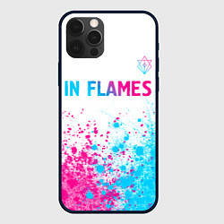 Чехол для iPhone 12 Pro Max In Flames neon gradient style посередине, цвет: 3D-черный