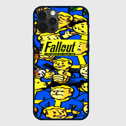 Чехол для iPhone 12 Pro Max Fallout logo game, цвет: 3D-черный