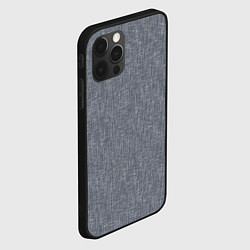 Чехол для iPhone 12 Pro Max Текстура серый однотонный, цвет: 3D-черный — фото 2