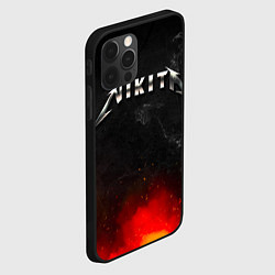 Чехол для iPhone 12 Pro Max Никита в стиле Металлика - огонь и искры, цвет: 3D-черный — фото 2