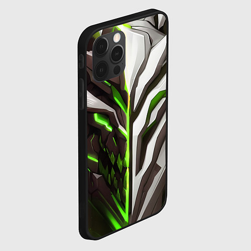 Чехол iPhone 12 Pro Max Броня адская и райская зелёная / 3D-Черный – фото 2