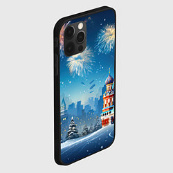 Чехол для iPhone 12 Pro Max Новогодняя Москва, цвет: 3D-черный — фото 2