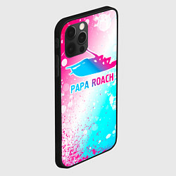 Чехол для iPhone 12 Pro Max Papa Roach neon gradient style, цвет: 3D-черный — фото 2