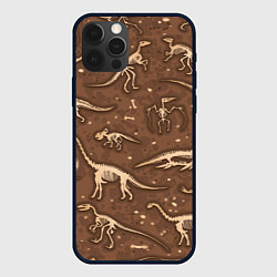 Чехол для iPhone 12 Pro Max Dinosaurs bones, цвет: 3D-черный