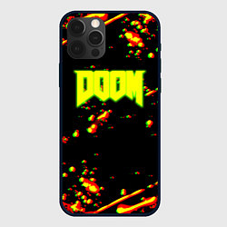 Чехол для iPhone 12 Pro Max Doom огненный марс блики, цвет: 3D-черный