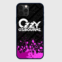 Чехол для iPhone 12 Pro Max Ozzy Osbourne rock legends посередине, цвет: 3D-черный