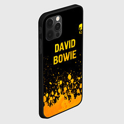 Чехол для iPhone 12 Pro Max David Bowie - gold gradient посередине, цвет: 3D-черный — фото 2