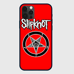 Чехол для iPhone 12 Pro Max Slipknot пентаграмма, цвет: 3D-черный